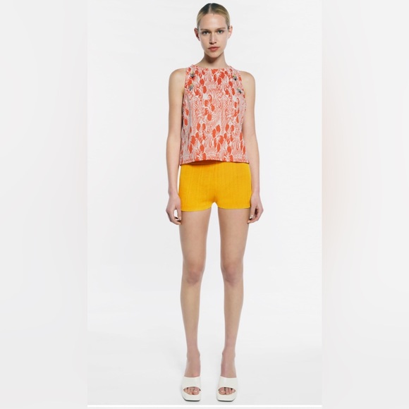 ZARA pebble jacquard embellished top size medium - Picture 2 of 11